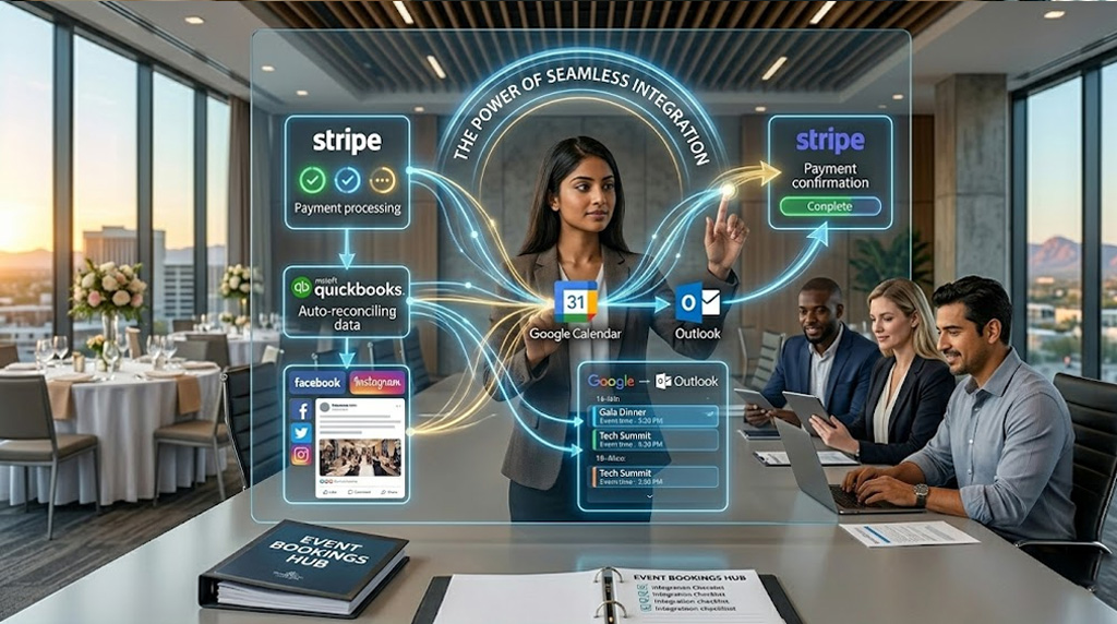 Stripe, QuickBooks, Facebook, Instagram, Google Calendar, Outlook and More: Why Seamless Integrations Matter for Event Businesses