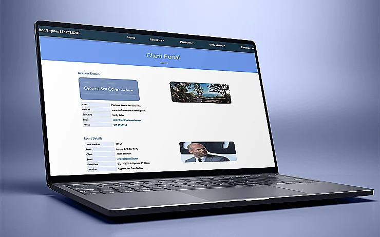 Client Portal on Laptop