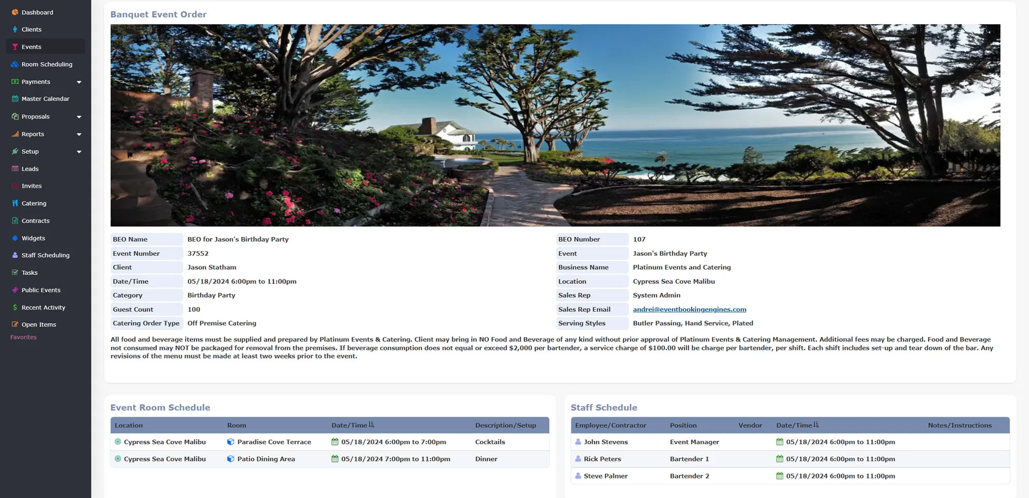 Management of External Catering Logistics and Farm-to-Table Menus