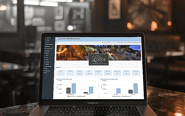 Main Dashboard on Laptop: Bar & Lounge Interface