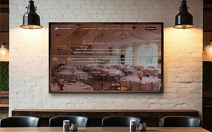 Live Website on Large Screen in Conference Room