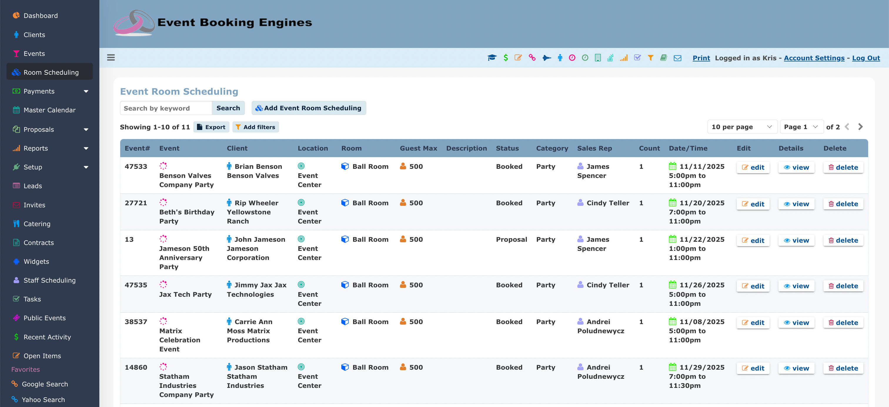Room & Area Scheduling